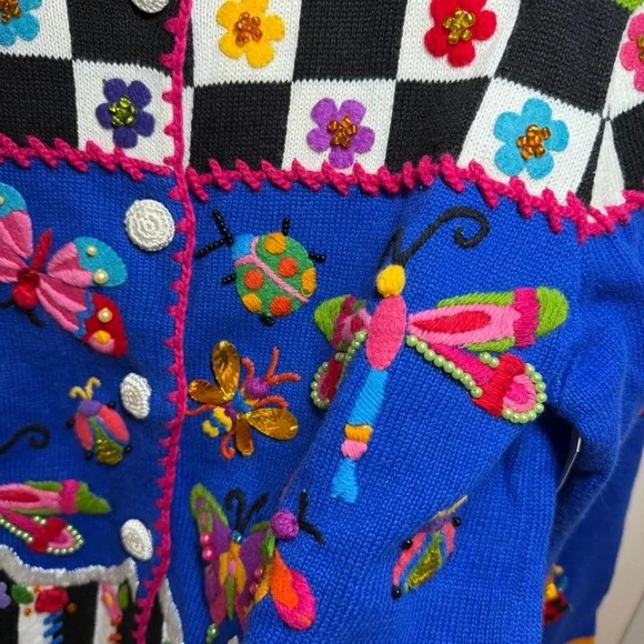 rare vintage michael simon butterfly sweater NWT - Picture 9 of 15